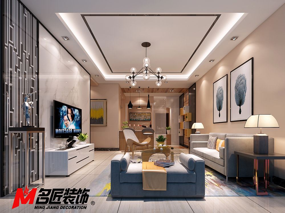 河源市雅居樂新地現(xiàn)代簡(jiǎn)約風(fēng)格三居室裝修案例